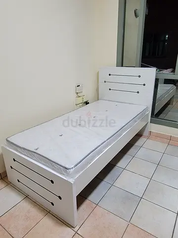 Brand new mdf single bed with medical mattress available.