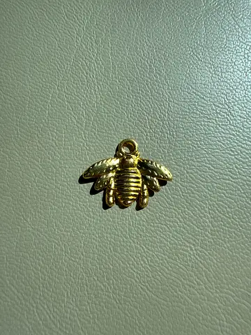 Small Gold Bee Pendant Charm