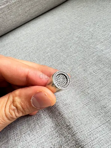 Men's Silver Signet Ring with Pavé Stones