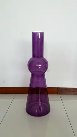 Vintage IKEA FYLLIG Glass 23” Purple Vase