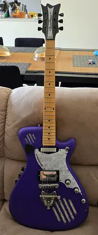 Very unique electric guitar with speakers and analog effects onboard (overdrive, delay, chorus, EQ)