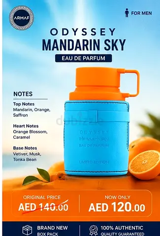 Armaf Odyssey Mandarin Sky Eau de Perfume Men (Brand New