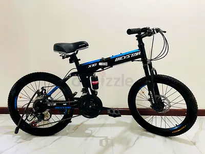 BICYSTAR X10 Folding Mountain Bicycle – 20” Fat Wheels- Multiple Gears