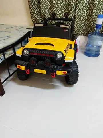 Yellow Kids Ride-On Electric Jeep