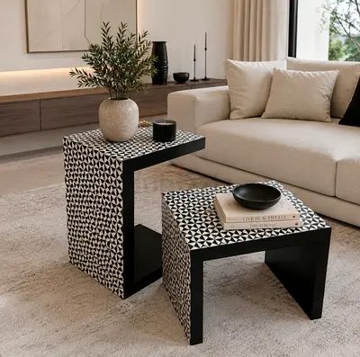Crate and barrel sidetables 2