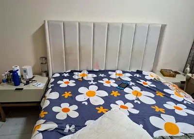 King Size Bed for Sale with Ikea branded side tabels