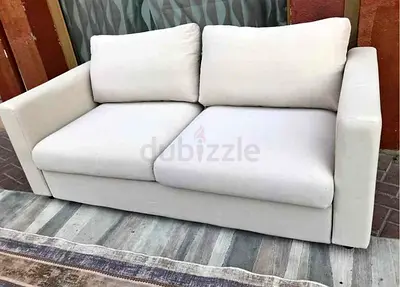 Comfortable Cream 2-Seater Sofa bed vimle