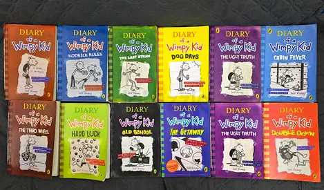 Diary of a Wimpy Kid book set - 14 paperback children's novels