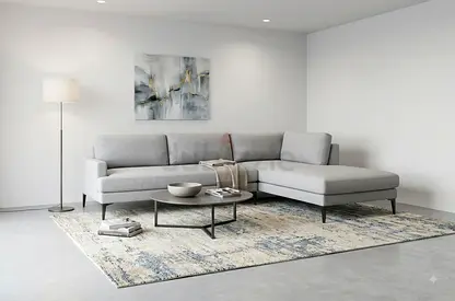 West elm light grey lshape sofa