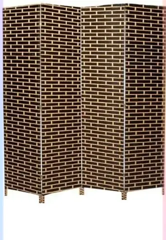 Wooden 4-Panel Folding Room Divider / Privacy Screen
