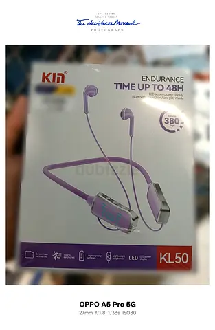 Kin KL50 Bluetooth Neckband Headphones - Light Purple, Good Condition