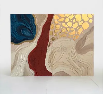 Veins of Earth Original textured artwork 60.5cm-90.5 cm each one