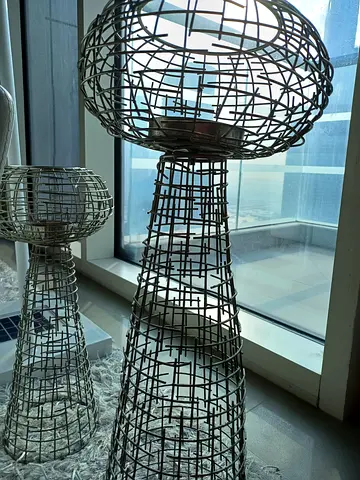 Pair of beautiful tall decorative candle holders