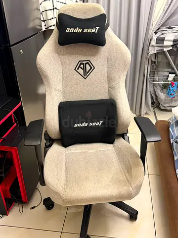 Anda Seat fabric gaming/office chair - light grey, good condition