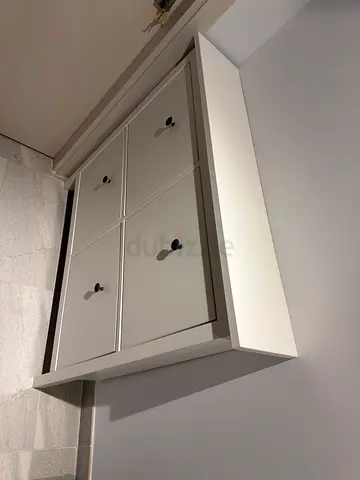 IKEA GULLABERG shoe cabinet - 4 compartments, white, 105x22x107 cm