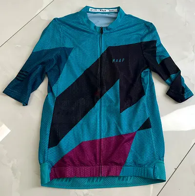 MAAP Premium Cycling Jersey – Teal / Black – Size S
