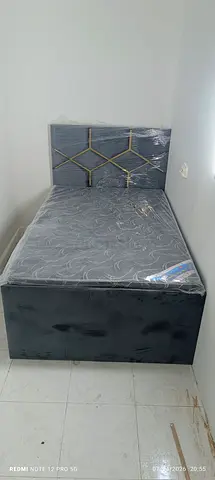 Couple size storage bed including mattress brand new sale