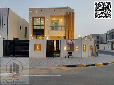 للبيع بمنطقة الزاهية | مودرن فيلا زاوية تملك جميع الجنسيات 4 غرف وجلسة بالروف