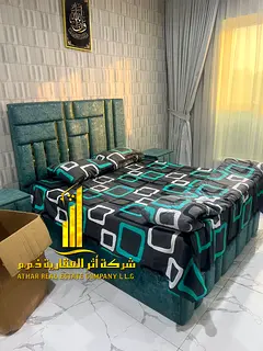 Fully furnished one-bedroom apartment with a hall, with open view, including all services, with a gy