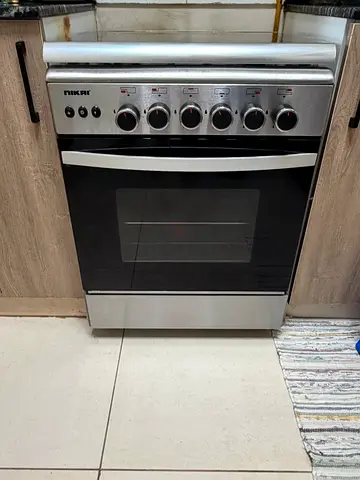Nikai 60x60 cm 4-Burner Gas Cooker with Oven & Grill (Stainless Steel)
