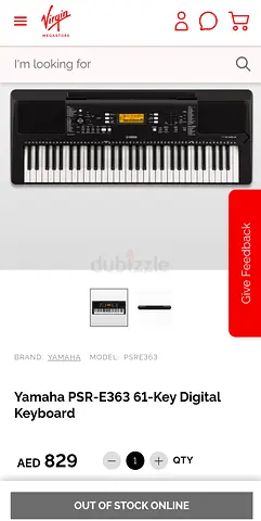 Yamaha PSR-E363 61-Key Digital Keyboard - Good Working Condition
