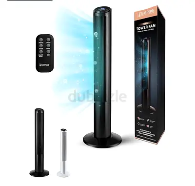 Empire 41 inch Tower Fan with LED Display, Remote Control Fan for Bedroom with Timer Function, 50W C