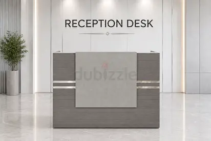 Grey Reception Table – Modern Reception Table for Office