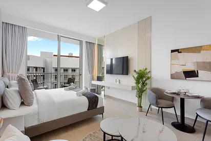 Family-Friendly Studio | Luma JVC | Balcony & Kids Area | Work Desk | All Bills Included