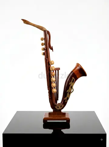 Wooden decorative saxophone-32cm height