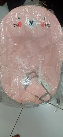 Pink Baby Bouncer / Rocker Seat with Safety Straps - Very Good Condition -Used rarely as good as new
