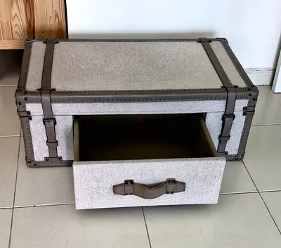 THE ONE Vintage Felt Covered Storage Suitcase