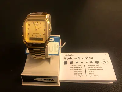 Casio 5154 Vintage Dual Display Men's Watch with Original Manual
