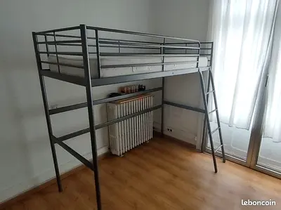 IKEA Metal loft bed frame with ladder — single size, good condition with free home delivery