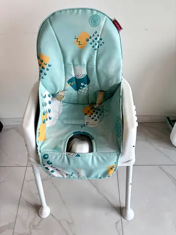 Lightweight baby high chair / booster seat - mint pattern