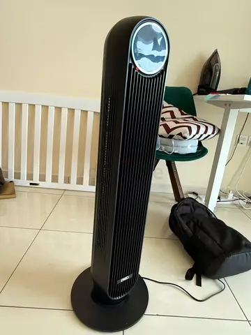 Black Tower Fan — Good Working Condition