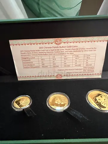 2011 Chinese Panda Bullion Gold Coins 59.1g