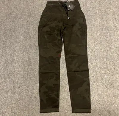 Paige Fraser Drawstring Brushed Twill Pants Mens 30 Dark Forest Camo Jogger NEW