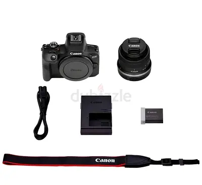 Canon EOS M50 mirrorless camera with 15-45mm lens + charger & strap
