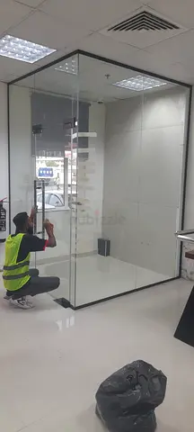 Frameless Glass Office Partition / Meeting Room - Installed, Like New