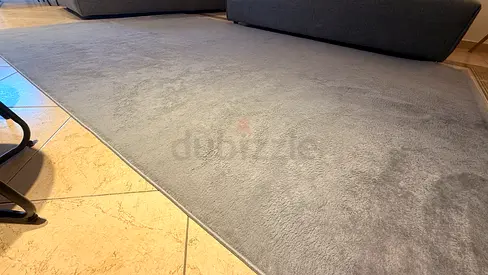 Amazing Large soft grey area rug - like new, modern style 2x3m