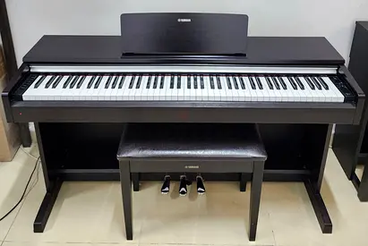 The Yamaha Arius YDP-142R is a home digital piano featuring an 88-key Graded Hammer Standard (GHS)