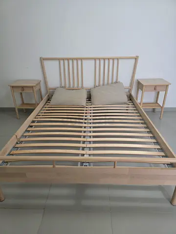 Queen Bed + 2 bedside tables