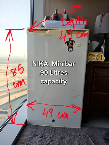 Nikai 90L Minibar Fridge - Compact, Good Condition