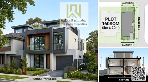 Investment opportunity: 4 plots for sale together in Ajman Helio 2