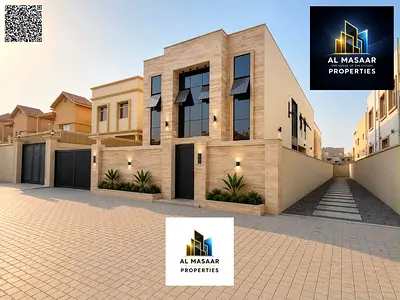 New villa, corner of street and alley with roof, prime location near Sheikh Ammar Street and Al-Talla Street, Al-Rawda 2.