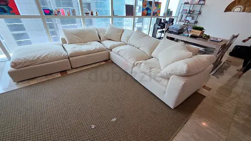 Marina Home Luscious feather 🪶 filled modular sofa with footstool