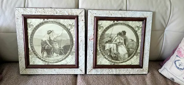 Vintage pair of wall panels, Italy, 1970s