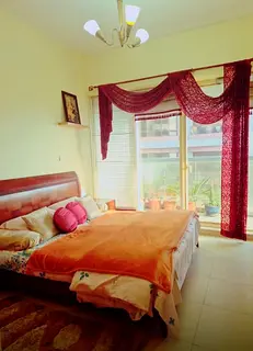 Master bedroom for a lady, with attached toilet and balcony, 2 min. from business bay metro station