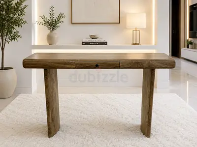 Solid Wood Console Table with Drawer