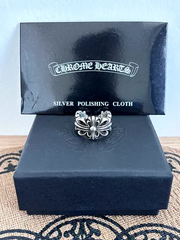 Chrome Hearts Double Floral .925 Silver Ring
